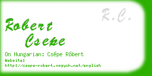 robert csepe business card