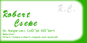 robert csepe business card